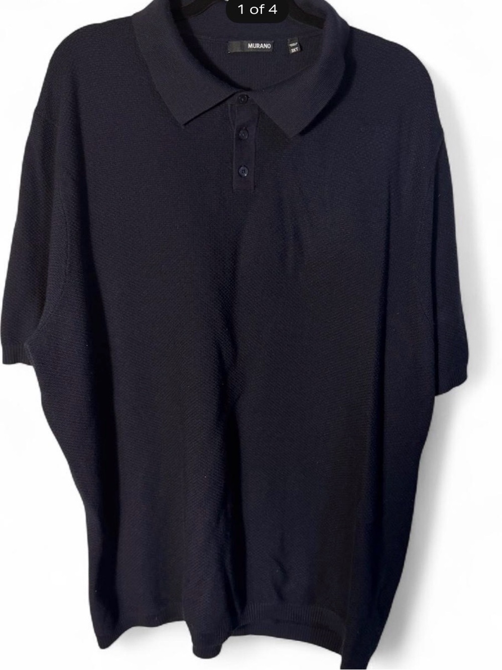 Murano Men’s Navy Polo Knit Shirt 3XT Big and Tall